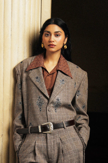 'ZAIVAR' Embroidered Blazer-shirt (Women)